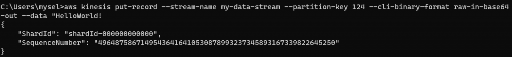 Pushing data to Kinesis stream